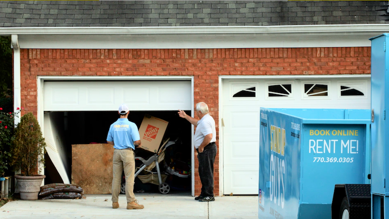 garage junk removal with dumpster rental