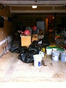 Basement full of left over moving junk