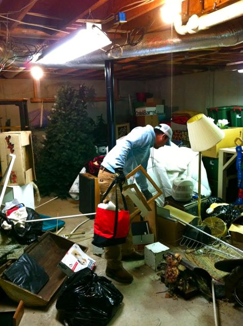 Basement full of junk in Marietta Georgia