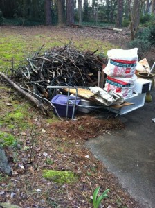 Junk pile in Ansley Park, Atlanta