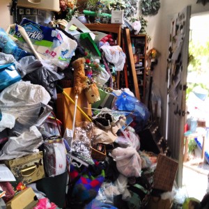 living room filled with junk in johns creek