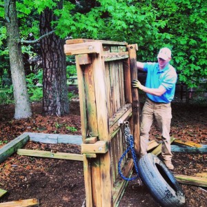 man removing junk