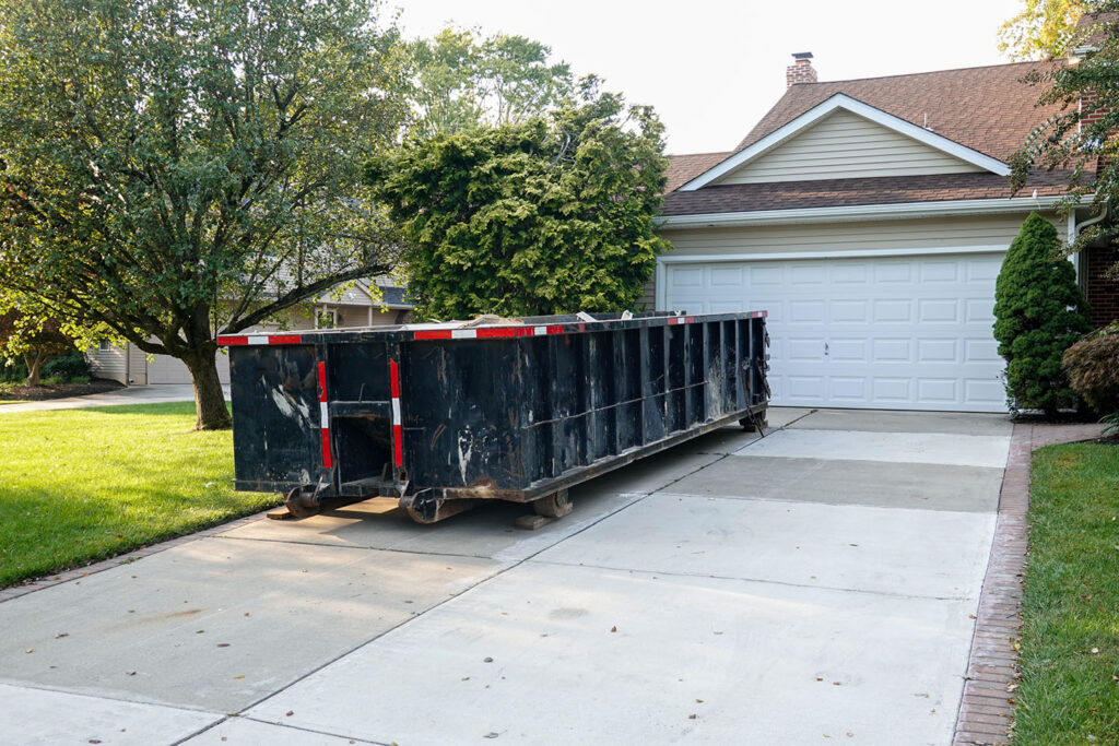 At-home furniture removal dumpster